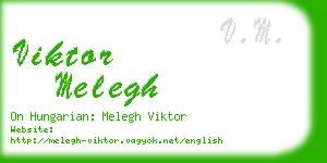 viktor melegh business card